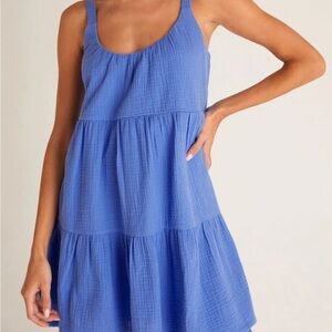 Z Supply Danny gauze mini dress in Blue
